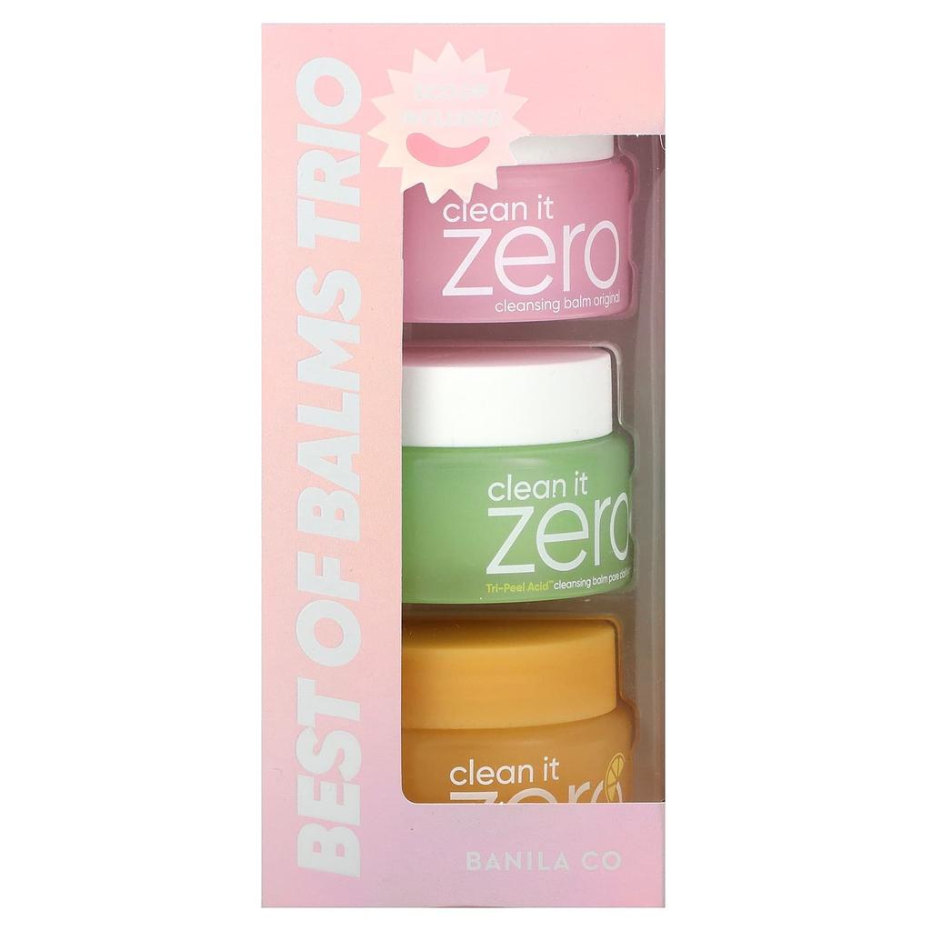 Best Of Night Trio, Clean It Zero Cleansing Balm, 3 Pack, 25Ml(0.84Fl Oz) Each