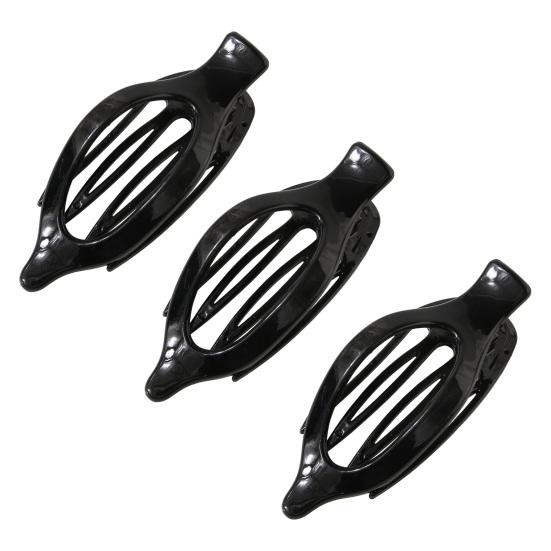 3Pcs Oval Flat Hair Clip Non Slip Strong Hold French Frosted Women Girls Long Thin