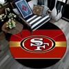 San Francisco 49ers 2. Runde Teppich, Teppich für Wohnzimmer Schlafzimmer Sofa Spielzimmer Dekor, Rutschfeste Bodenmatte
