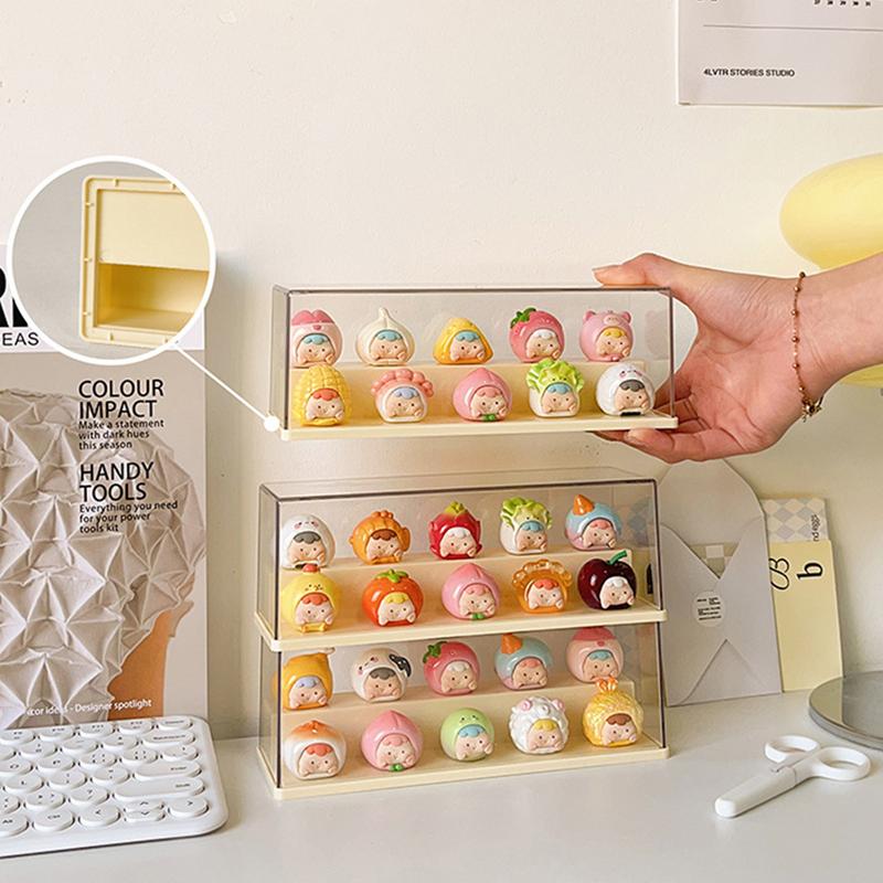 

Figure Display Case Display Box For Collectibles Clear Display Case For Miniature Figures Stable Dustproof Display Showcase For білий
