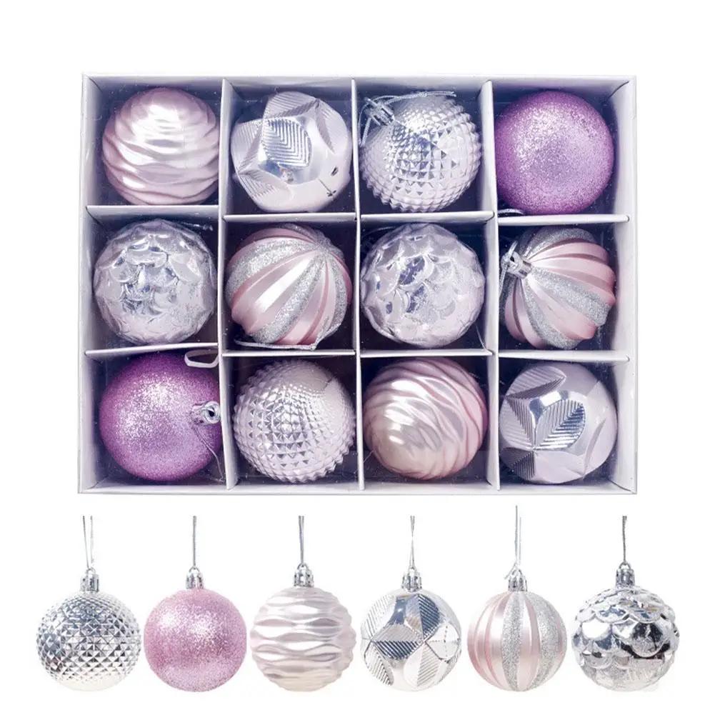12-piece Christmas Tree Decorations 6cm Decorative Decorative Baubles Hanging Ornaments Hanging 2026 New Ornaments Christma H3D0