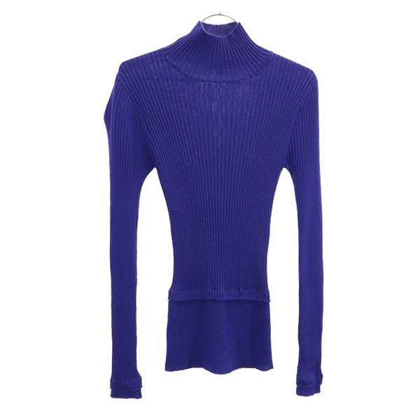 

PAULE KA Long sleeve sweater S Navy system Rib knit Women Used