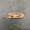 Brass Mini EDC Keychain Knife Pendant - Creative Push-Pull Box Cutter