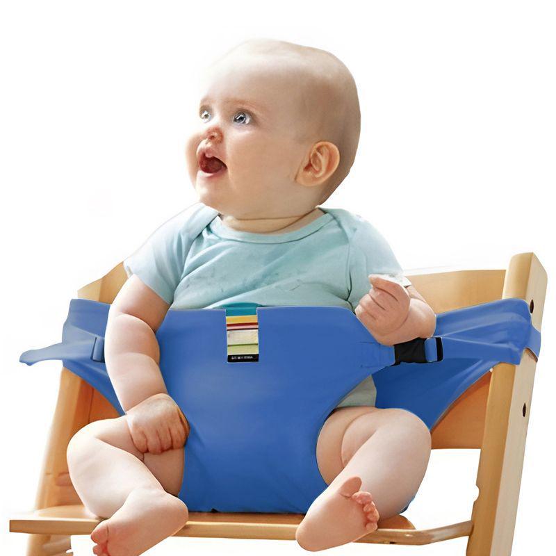 

Universal Baby High Chair Safety Strap - Adjustable Infant Dining Waist Belt синий