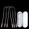 Stainless Steel And Pure Copper Tongue Scraper With Storage Box Oral Cleaner Brush Fresh Cleaning Hygiene High Quality