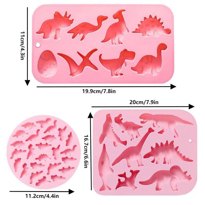 Cute Cartoon Dinosaur Silicone Mould 3D Dinosaur Theme DIY Fondant Cake Chocolate Mold Cake Mould Baking Accessories