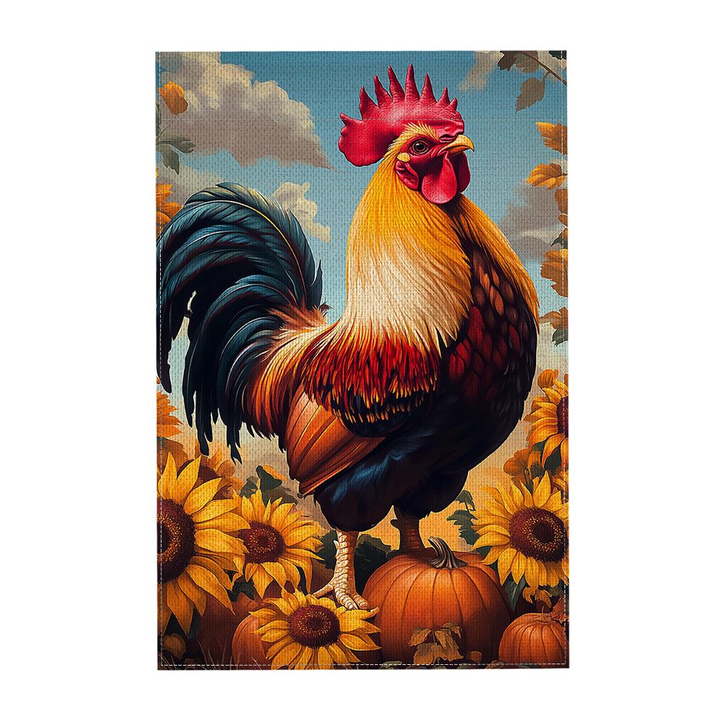 Autumn Harvest Welcome Garden Outdoor Decoration Flag, Thanksgiving Day Double-sided Yard Decoration (excluding Flagpole)