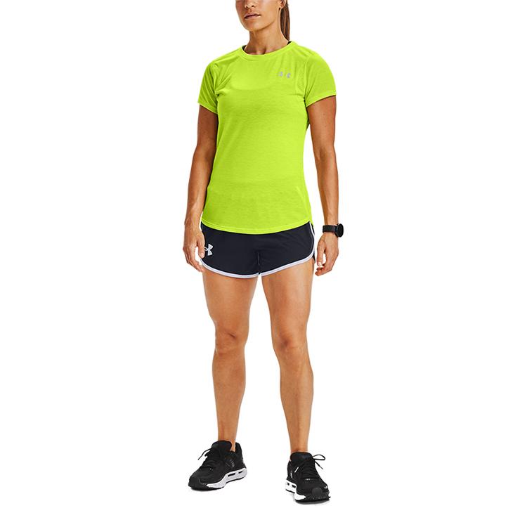 Under Armour Fly-By 2.0 Lässige Sport Logo Muster Lockere Shorts Damen Shorts Schwarz 1356199-001