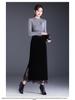 Lace-Trimmed High-Waist Slimming Midi Pencil Skirt with Slit (Winter 2025)
