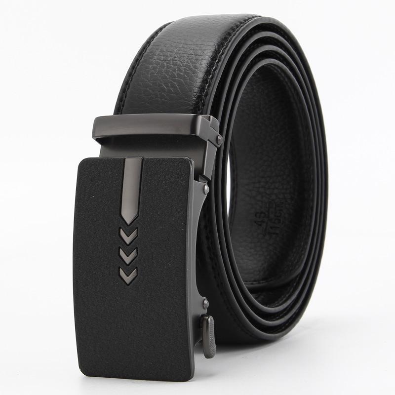 Frosted Automatic Buckle Edge Scratch-Resistant Microfiber Imitation Cowhide Belt, Business And Leisure Men'S Trendy Belt