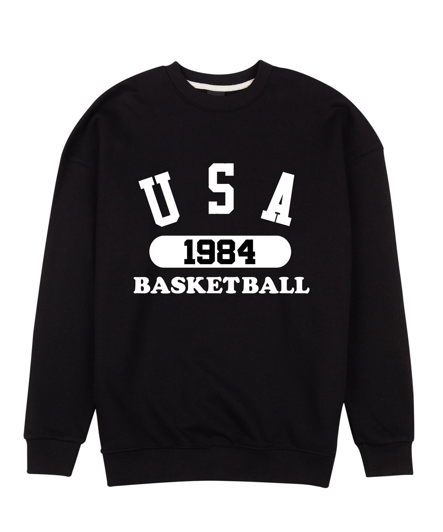 Cream Soda Lab Usa Basketball Sweatshirt Black White Xl