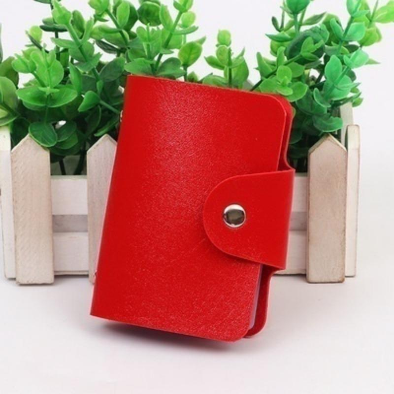 24 Kartenfächer Herren Damen Leder Kreditkartenetui Kartenhalter Geldbörse Visitenkarte