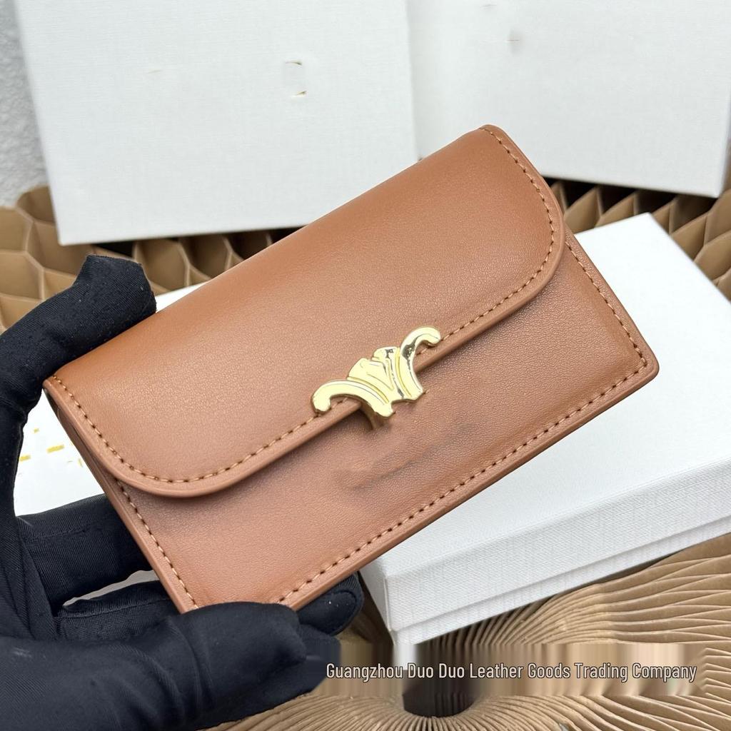 Arc de Triomphe Genuine Leather Flap Wallet: Fashionable, Niche Design, Large Capacity Multi-Functional Coin Purse