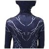 Kids Venom Lightning Superhero Costume Set - 120cm Navy Blue Premium Lycra 3D Fabric, Ages 4-5, with Mask