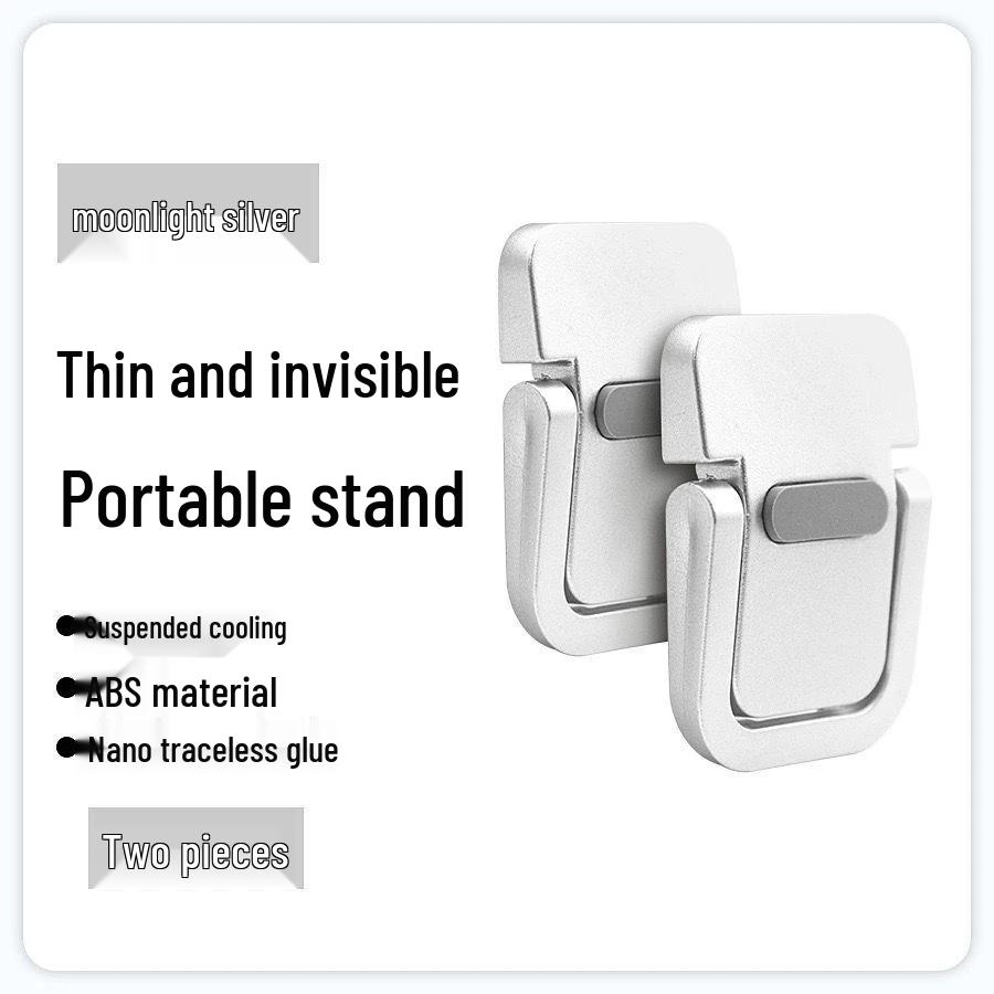 Foldable Back-Mounted Metal Laptop Stand with Adjustable ABS Plastic Keyboard Bracket