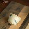 Three-legged Ru Kiln Hand-painted Teacup Tasting Small Cup Master Cup Guest Cup Ceramic Tea Set
