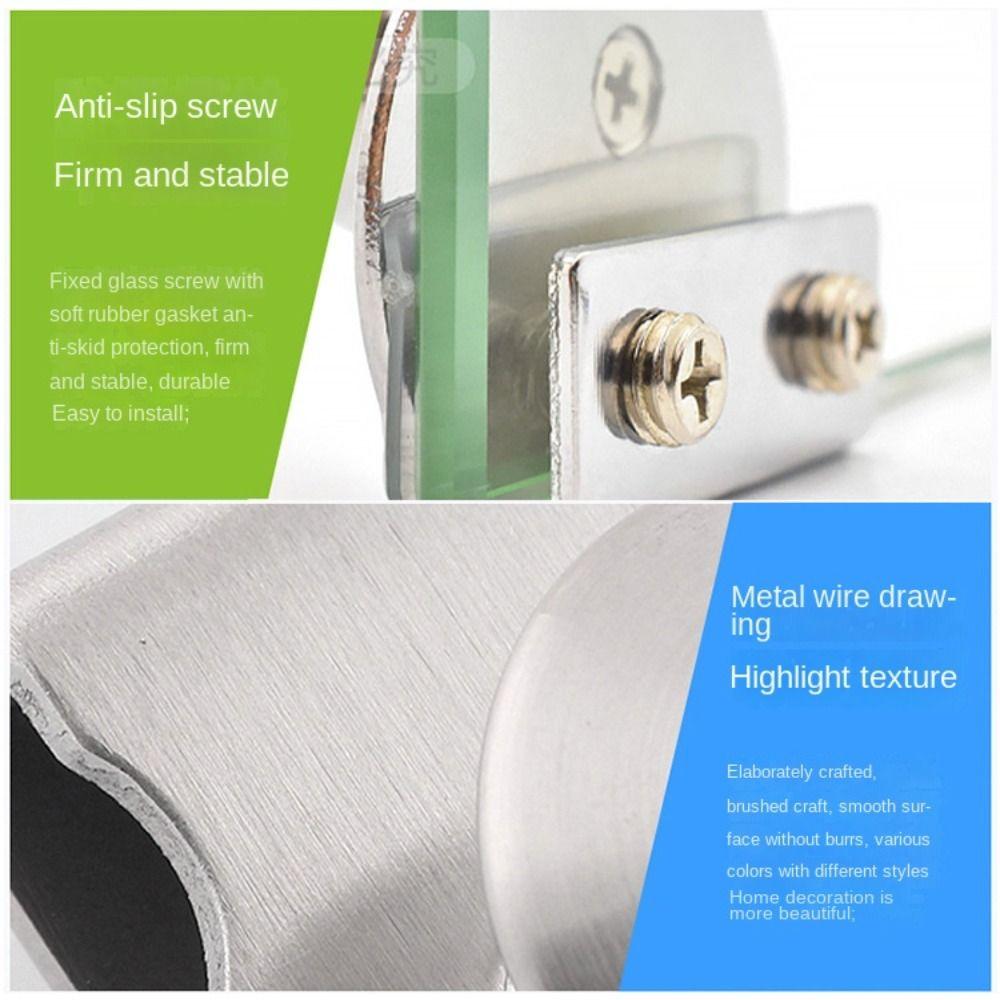 Door Handle Furniture Hardware Plank Clip Cabinet Handle Glass Clamp Glass Door Handle Glass Clip