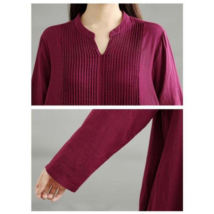 Autumn Long Sleeve Maxi Dress Cotton Loose Casual Plus Size Women Oversize Long Dress