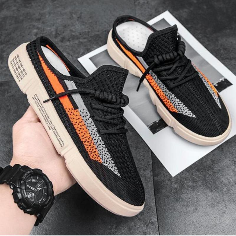 Sommer MeshMode Atmungsaktive Halbslipper für Herren Hohe Qualität Leicht Komfort Baotou Freizeitschuhe Strandspaziergang Outdoor Sneaker