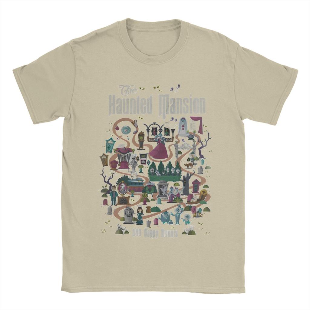 The Haunted Mansion Stretching Room T Shirts Men Pure Cotton Unique T-Shirt Crewneck Tee Shirt Short Sleeve Clothing Big Size