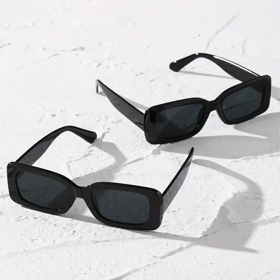 1Pc/2Pcs Square Frame Sunglasses Fashionable and Trendy High-End Glasses Suitable for Parties, Driving, Outdoor Use