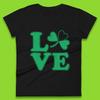 Shamrock Love Womens T-Shirt Mens Tops Tees Unisex