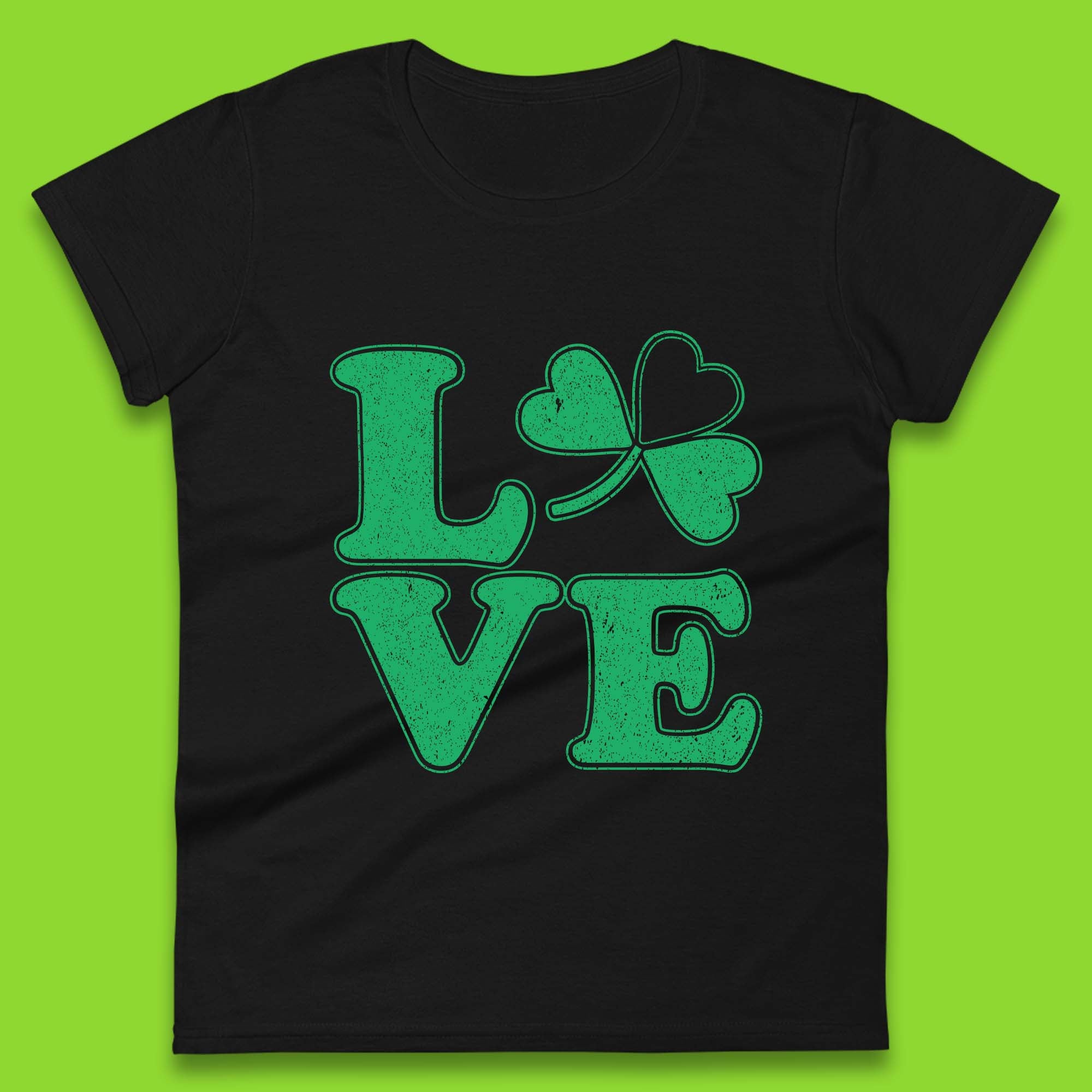 Shamrock Love Womens T-Shirt Mens Tops Tees Unisex 2XL