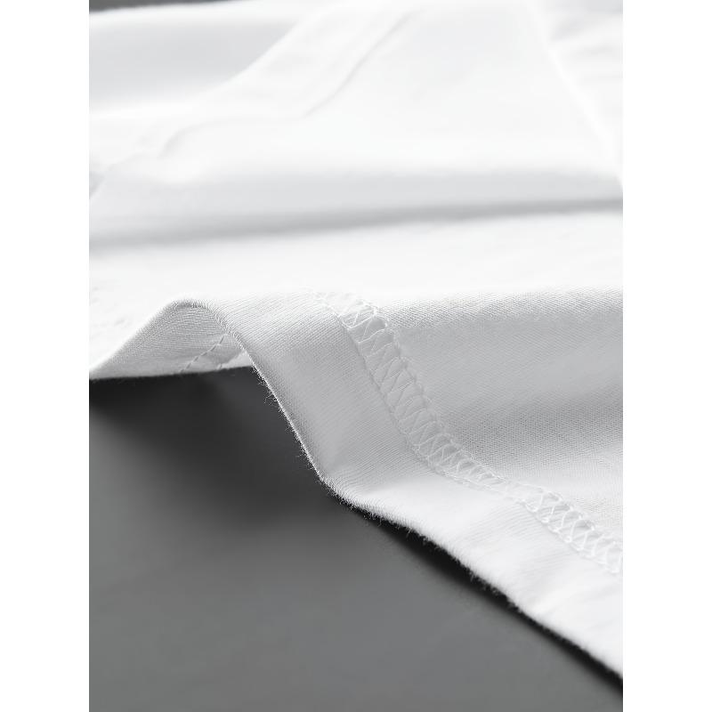 European Size [Letter Slogan T-Shirt] Letter Slogan Graphic T-Shirt - Casual Round Neck Short Sleeve, Machine Washable