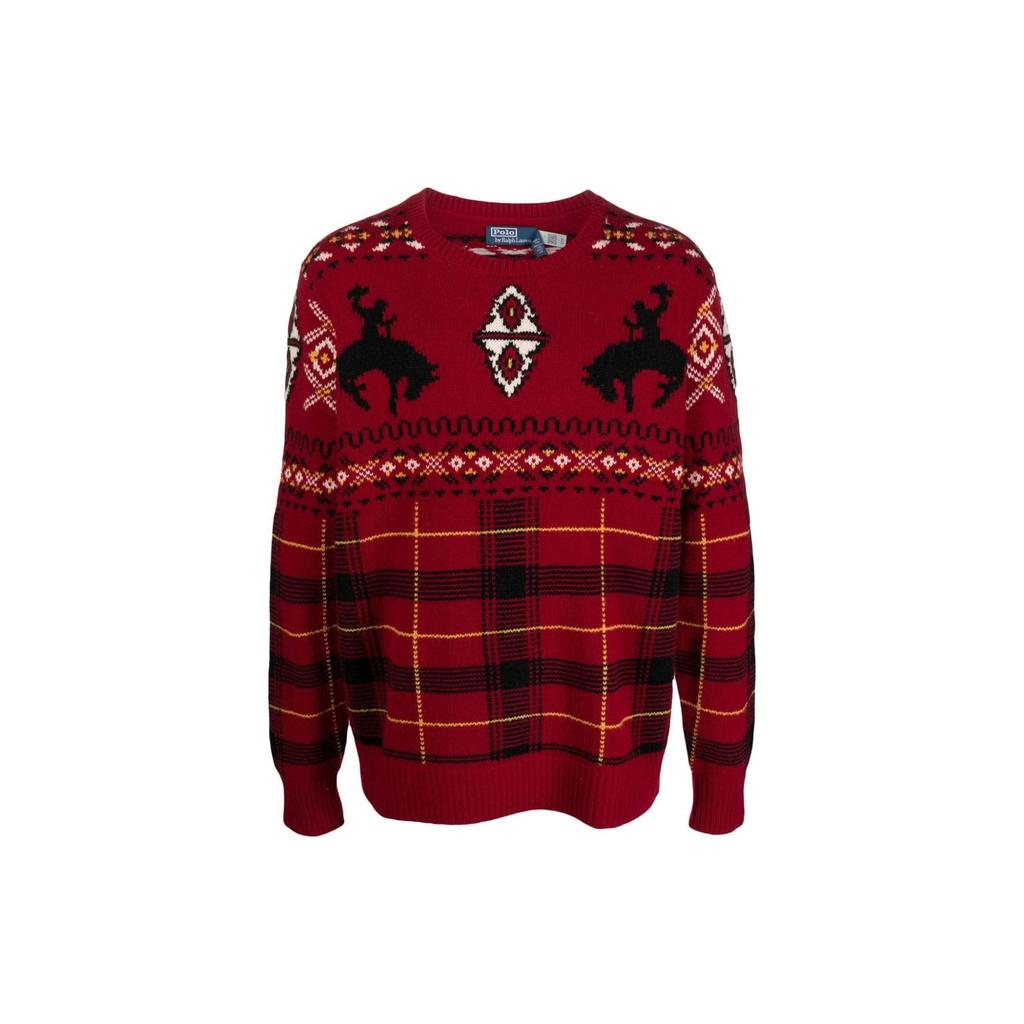 Polo Ralph Lauren Logo Embroidered Loose Sweater Men Sweater 710919622-001