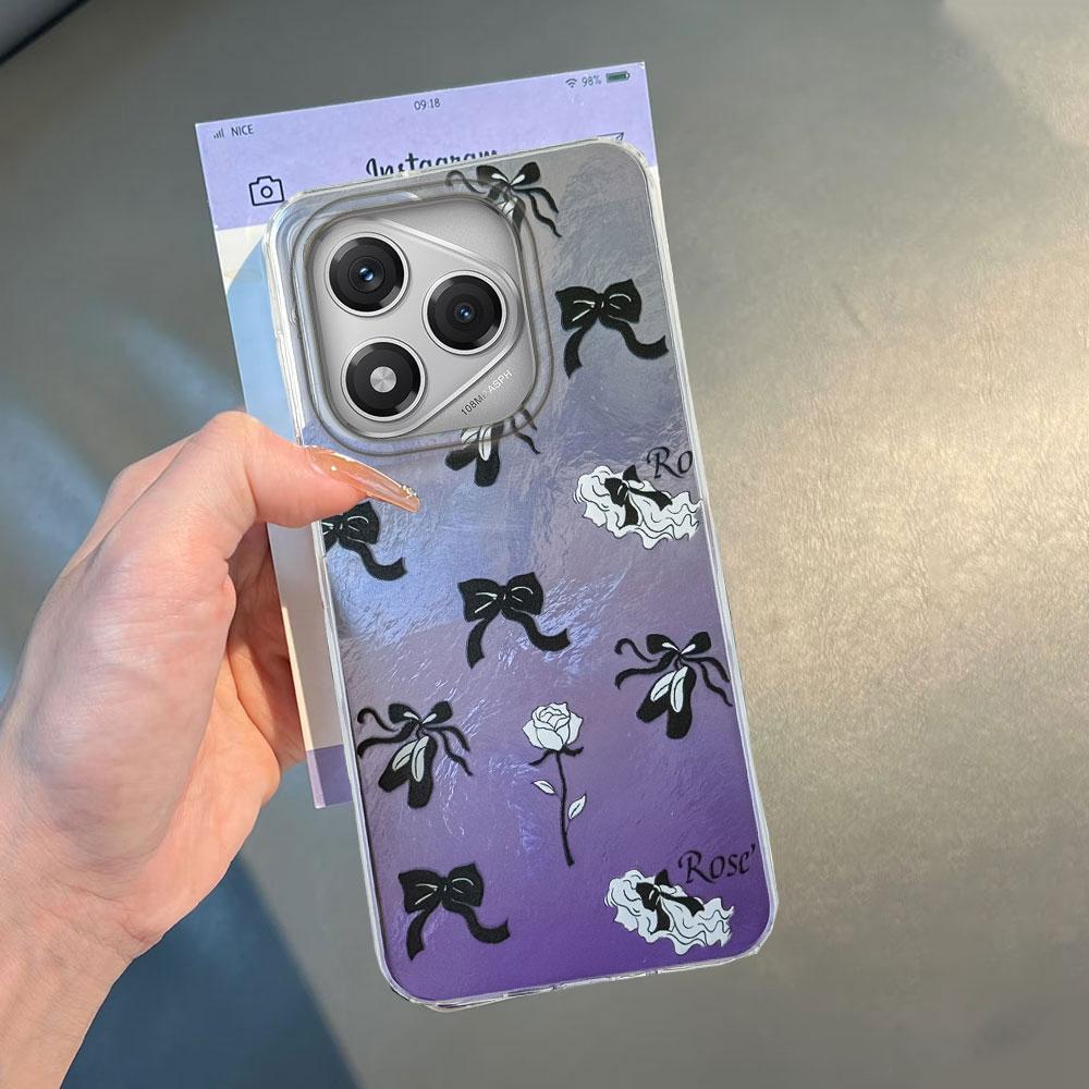 Black Bow Cartoon Animal Phone Cases Phone Case for Honor 400 200 Pro Magic 7 5 Lite X9a X9c X8b X8a Shell Silicone Back Cover