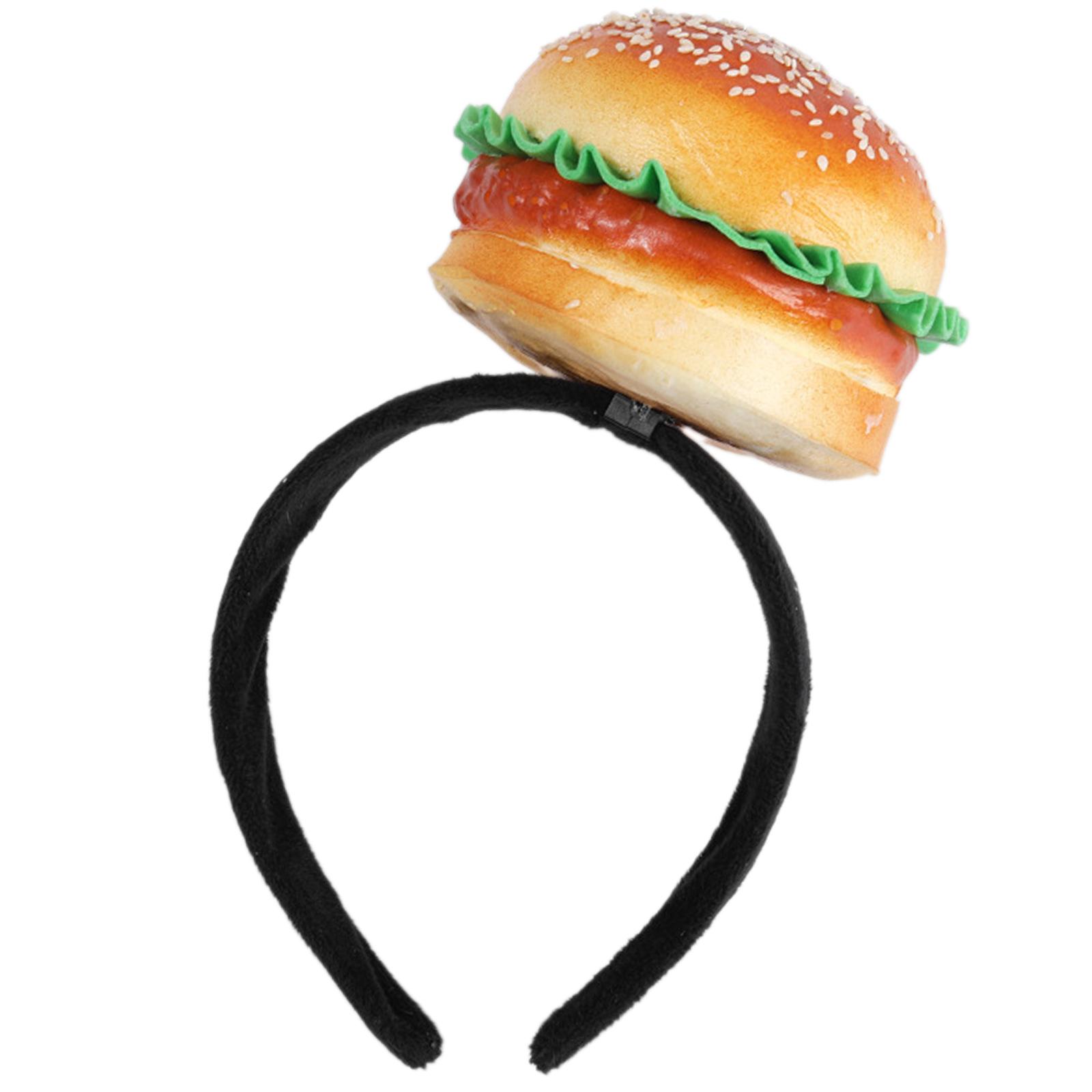 

Fun Simulation Cheeseburger Hair Hoop Unique Headgear Lovely Styles Headbands for School Event and Birthday Celebrations A
