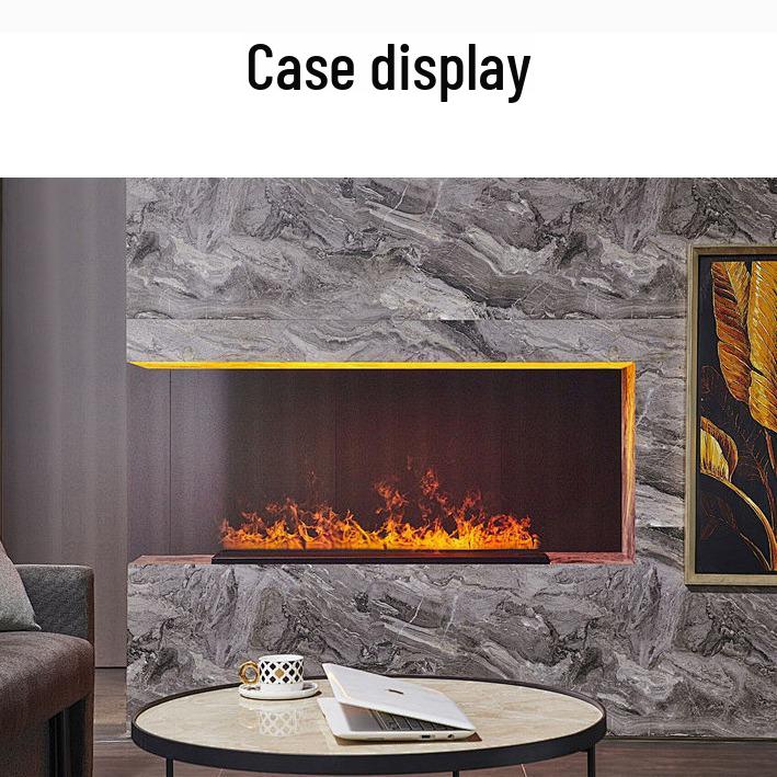European-Style 3D Atomizing Fireplace: Built-in Electronic Humidifier with Simulated Flames for Smart Energy Saving