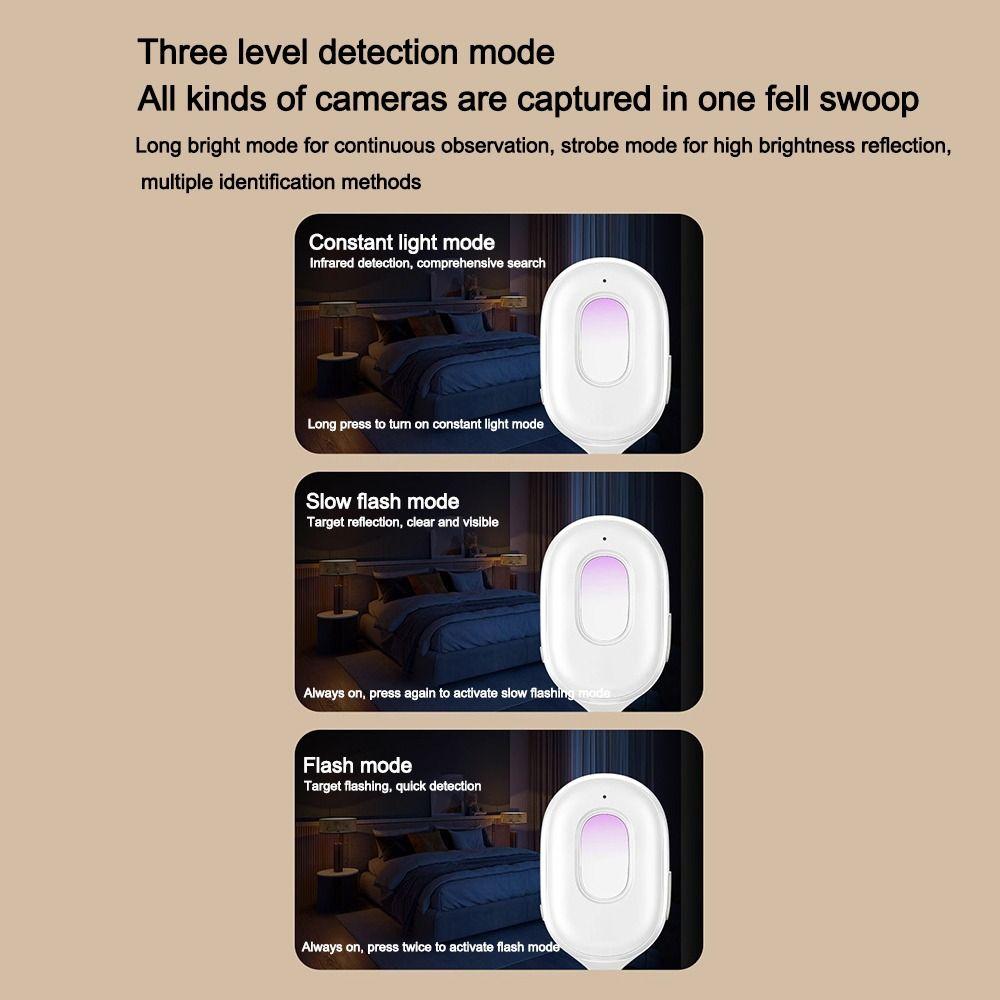 Intelligent Camera Signal Detector Sound and Light Alarm Detect Anti-Peeping Gadget