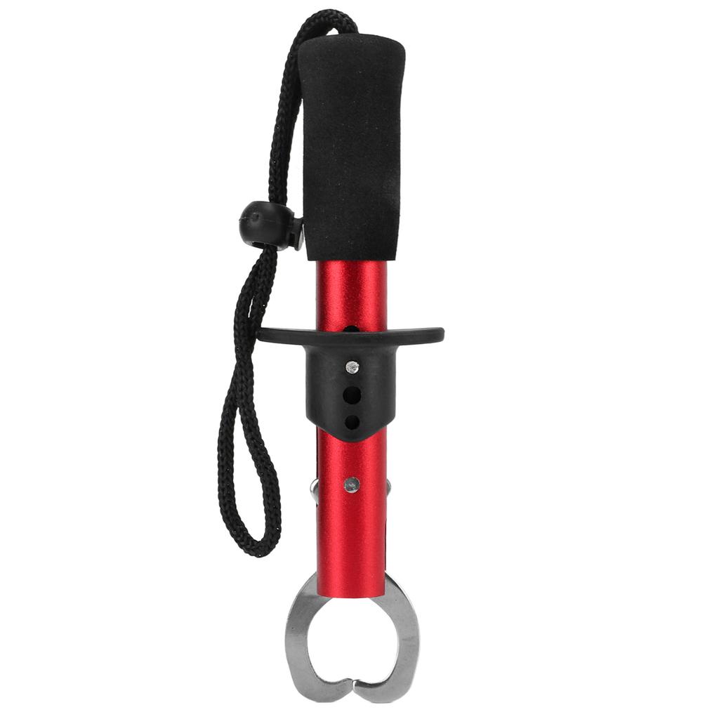 Fish Lip Gripper Stainless Steel Fish Grip Holder Fishing Tool with Wrist Strap Fishing Gear Accessories