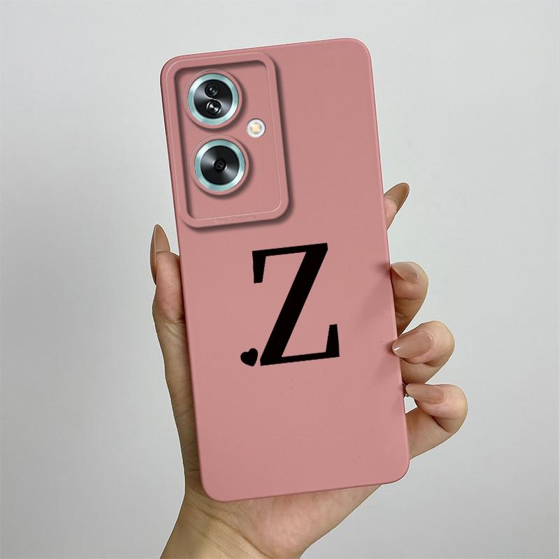 For Oppo A79 Case OPPO A79 5G Phone Case Oppo A79 Cover OPPO CPH2553 Cute Initial Letters Square Silicone Shockproof Back Cover