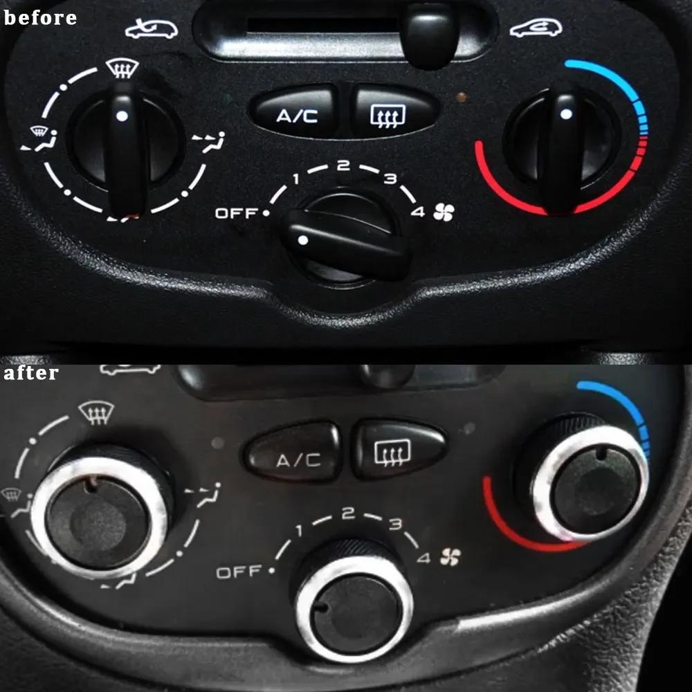 For Peugeot 206 207 2006 - 2011 for Citroen C2 2007 - 2011 AC Knob 3Pcs Air Conditioning Heat Control Switch Button Knob