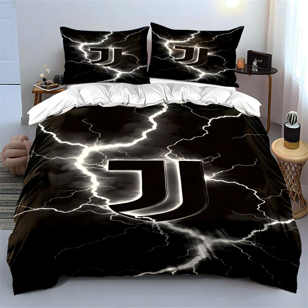 Lightning bolts, Juventus logo. Bedding sets Duvet cover sets Duvet covers Pillowcases(1* Duvet Cover 2* Pillowcases without duvet insert)