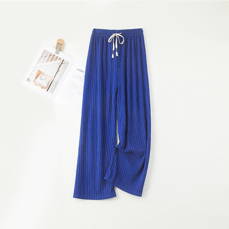 Wide Leg Pants Summer Women's Pants High Waist Drape Pleated Loose Casual