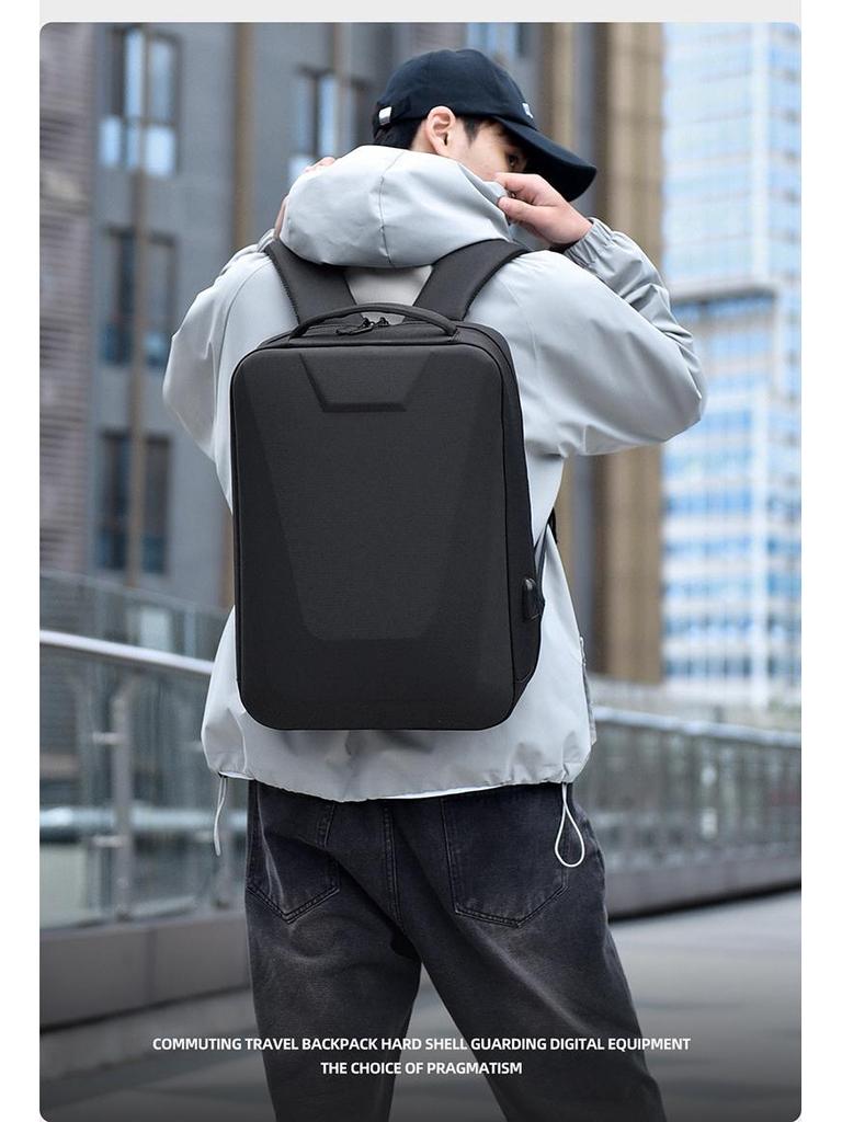 Men's Large Capacity USB Laptop Backpack for College Students and Commuters