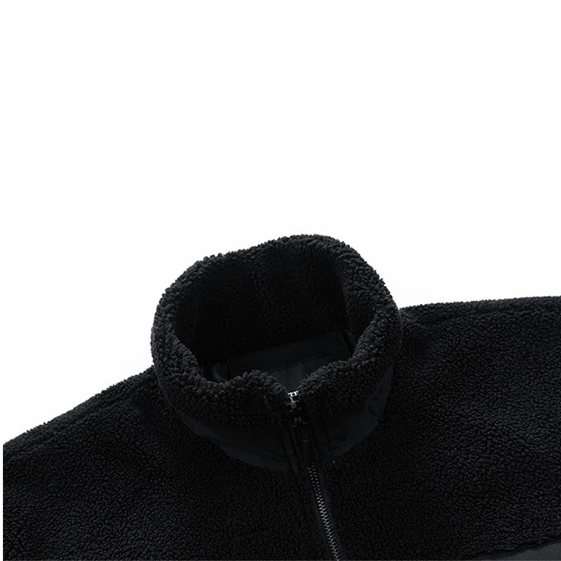 Mode Lamm Fleece Jacke Männer Herbst Winter Große Größe Fleece Gepolsterte Trendy Marke Ins Lose Lamm Wolle Stehkragen Jacken
