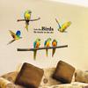 New Wall Stickers Parrot Creative Personality Bird Bedroom Stickers Background Sofa Animal Wallpaper