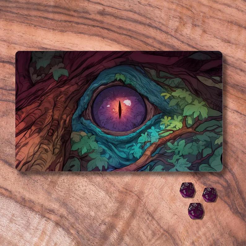Mtg Playmat Evil Eye Themed Mtg Playmat Available With Or Without Zones Monster Eye Tcg Playmat Gifts For Gamers