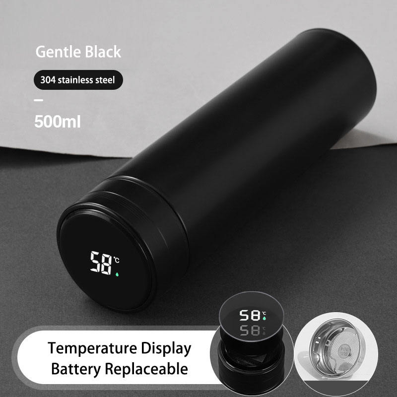 Smart LED Temperature Display Double Wall Stainless Steel Vacuum Insulated Water Bottle Flask 6-12 Hours Thermal
