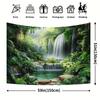 2D Jungle Waterfall Wall Tapestry Tropical Rainforest Background Cloth for Home Decor