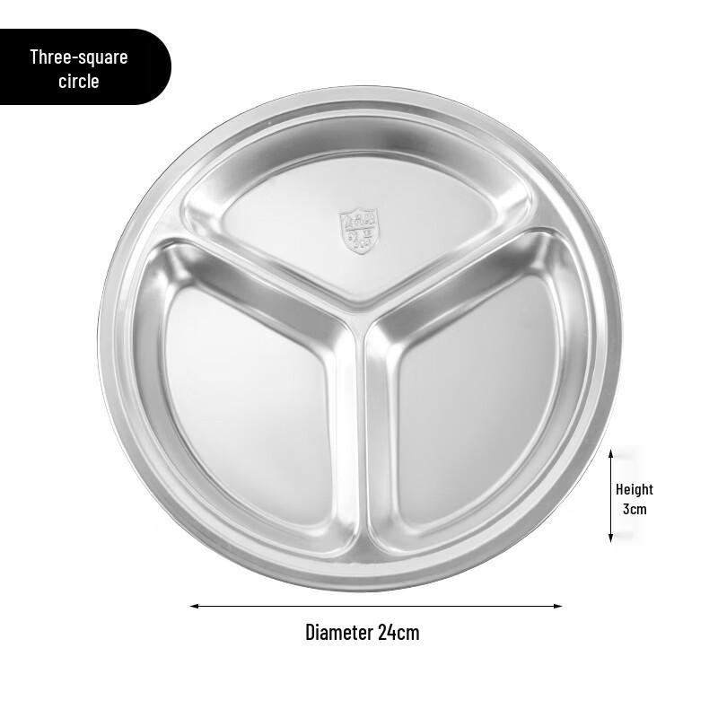 Stainless Steel Divided Dinner Plate