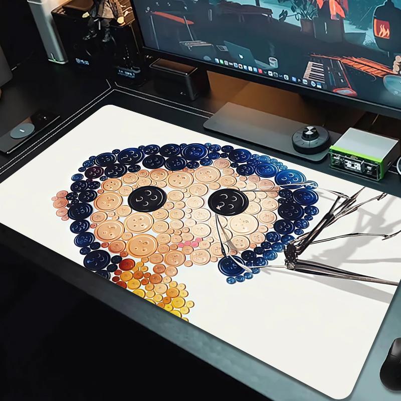 Coraline Print Cushion Non-slip Laptop Tablet Big Mousepad XXL Mat Mini PC Playmat With Lock edge