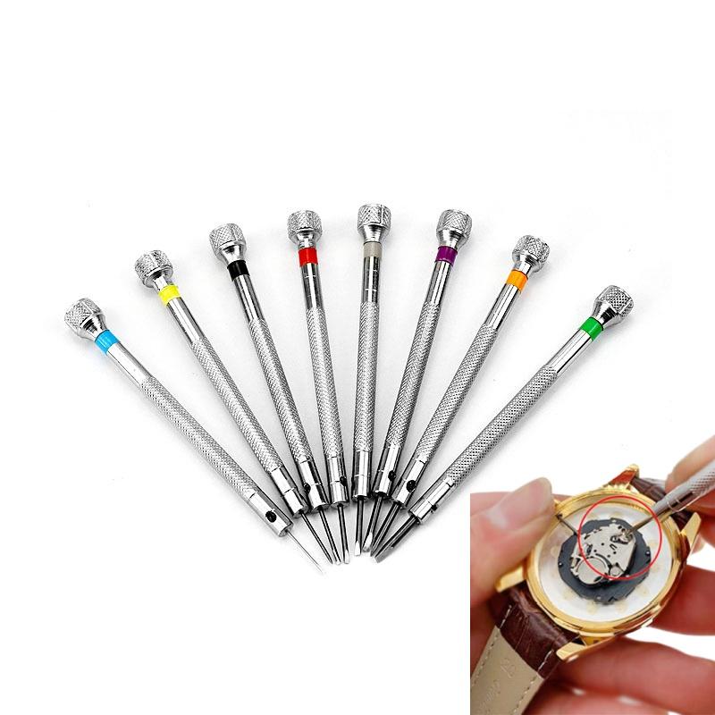 8Pcs Professional Watches Tools Watch Flat Small Screwdriver Set For Watch Repair Maintanance Precision Watchmaker Screwdriver