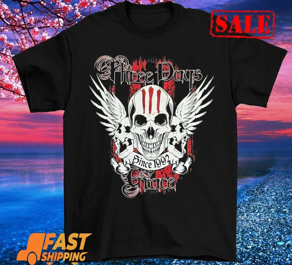 Three Days Grace Skull T Shirt Size SM L 234XL Cotton men women FA1284