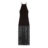 2025 Herbst Europäischer & Amerikanischer Stil Damen Samt Neckholder Kleid mit Quasten-Dekor.
