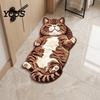 Warm Decorative Floor Pad Sleeping Cat Entrance Rug, Cozy Plush Door Mat, Cute Kitten Small Mat Absorbent Area Rug for Entryway Bedside Bedroom
